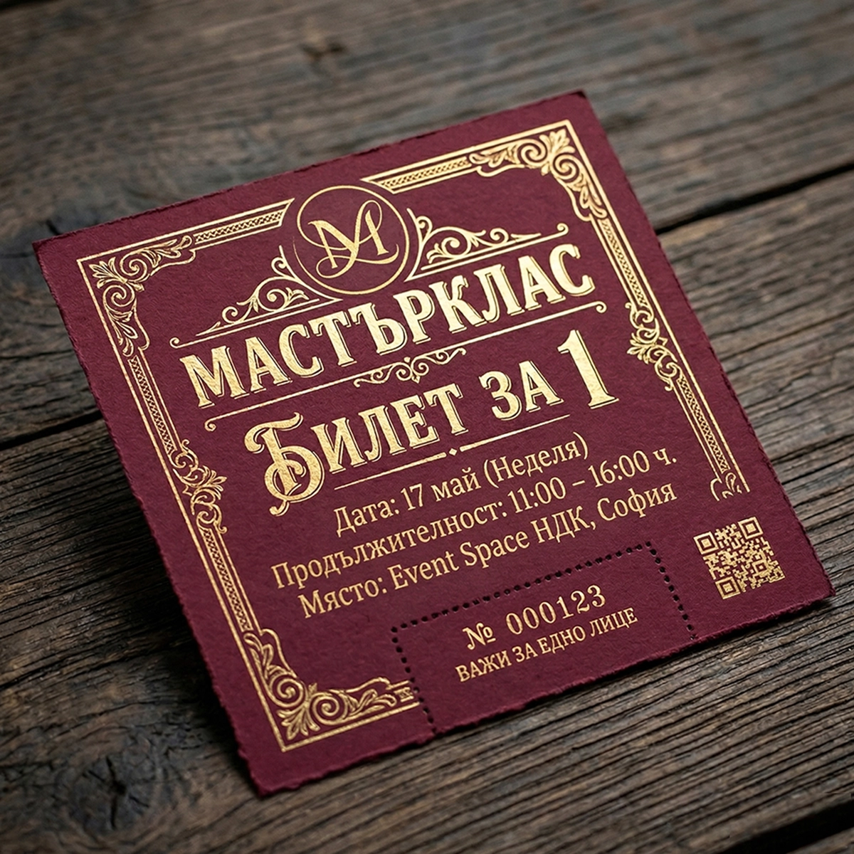 Maria Lozanova — Event Ticket